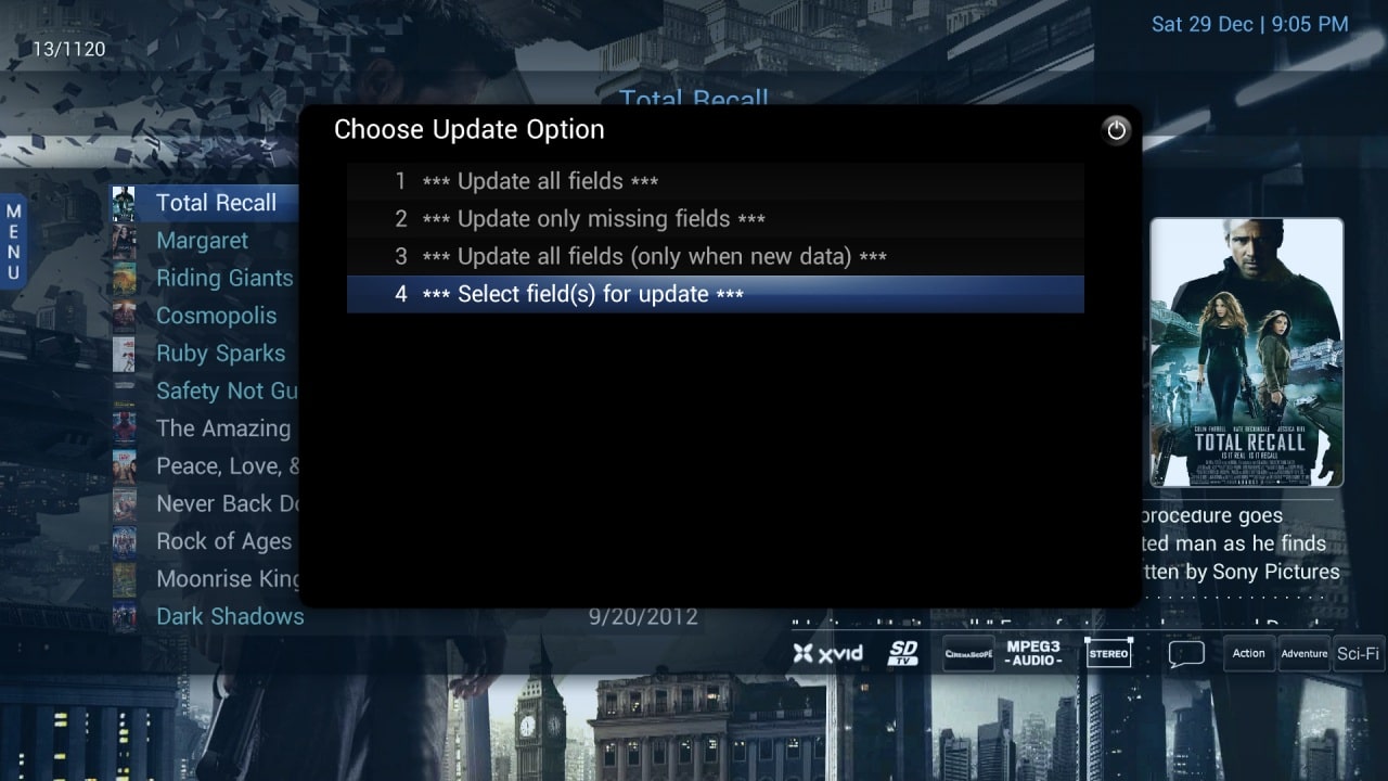 DW 130B UpdateOptions