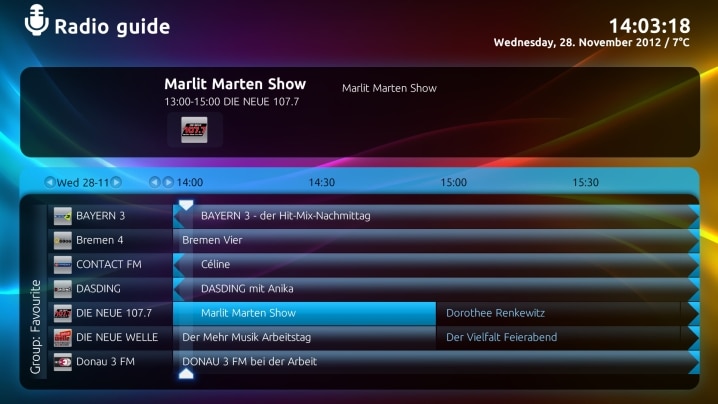 mediaportal schedules direct epg client