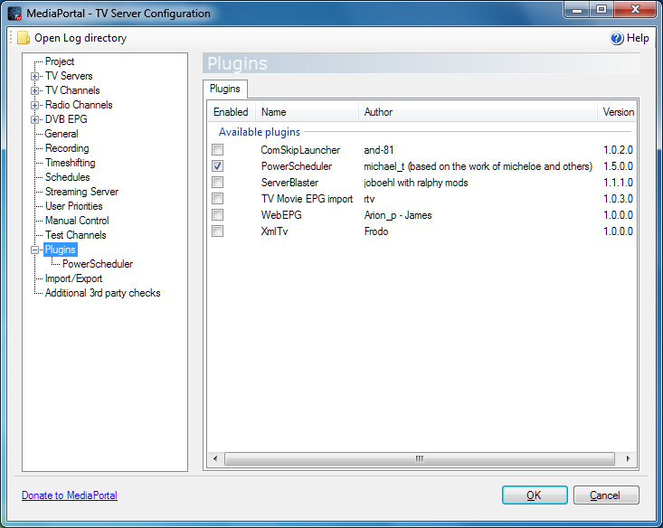 mediaportal extensions manager not installed