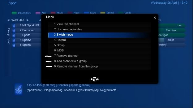 configuring mediaportal client